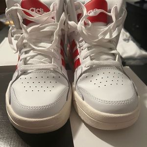 Men size 8 red & white Adidas